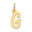 14k Small Script Letter G Initial Charm