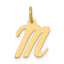 14k Small Script Letter M Initial Charm