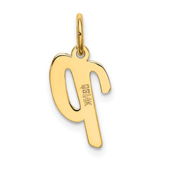14K Small Script Initial P Charm