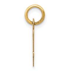 14K Small Script Initial V Charm