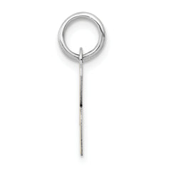 14K White Gold Small Script Letter B Initial Charm