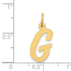 14K Medium Script Initial G Charm