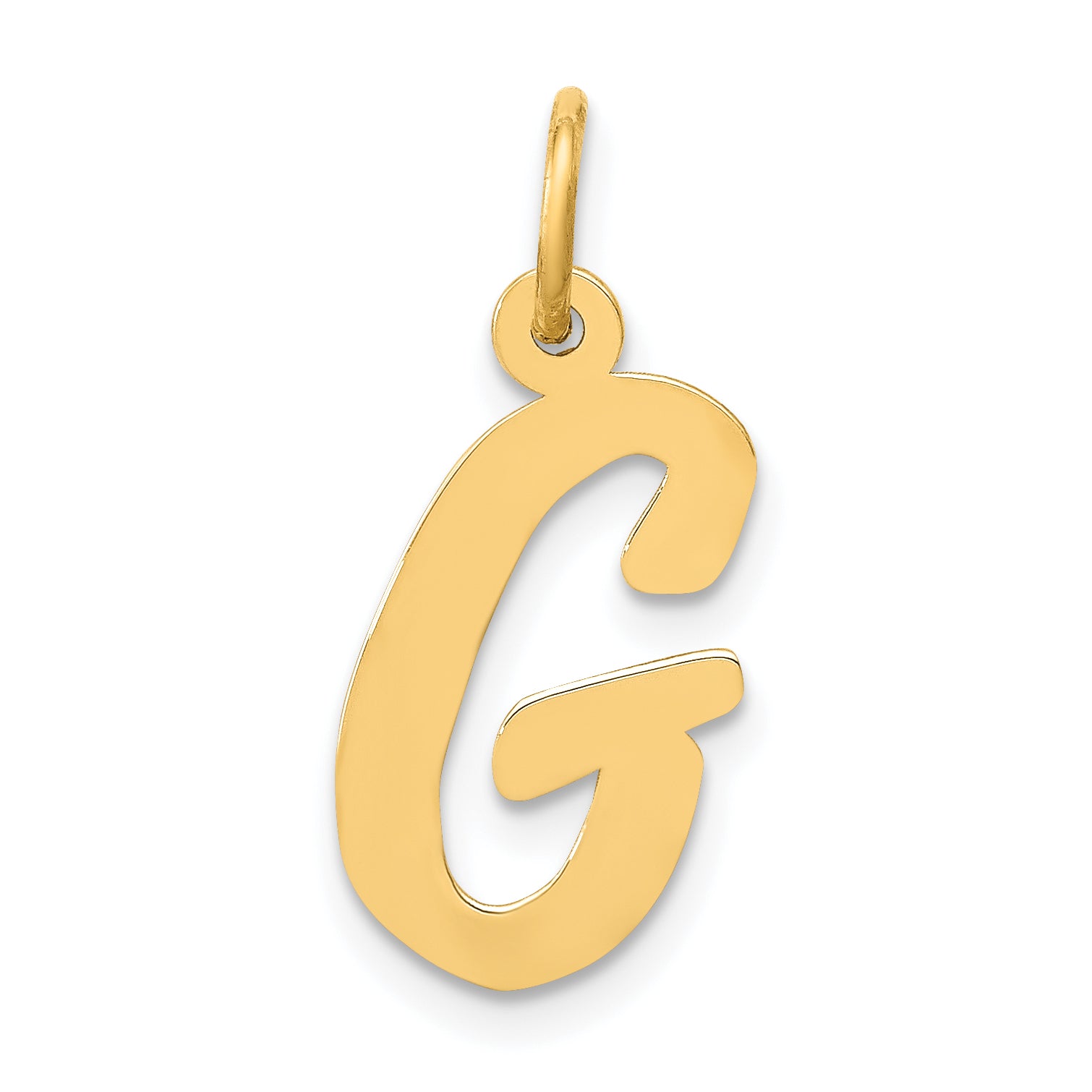 14k Medium Script Letter G Initial Charm