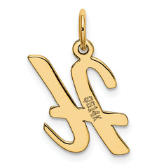 14K Medium Script Initial H Charm