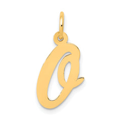 14k Medium Script Letter O Initial Charm