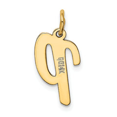 14K Medium Script Initial P Charm