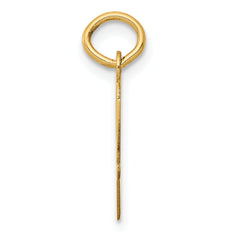 14K Medium Script Initial W Charm