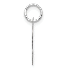 14K White Gold Medium Script Letter C Initial Charm