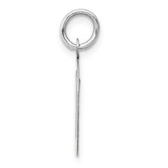 14K White Gold Medium Script Letter D Initial Charm