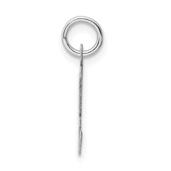 14K White Gold Medium Script Initial H Charm