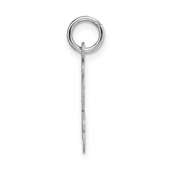 14K White Gold Medium Script Initial J Charm