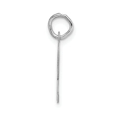 14K White Gold Medium Script Initial R Charm