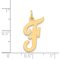 14K Large Script Initial F Charm