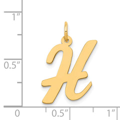 14K Large Script Initial H Charm