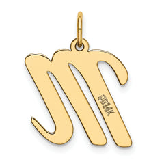 14K Large Script Initial M Charm