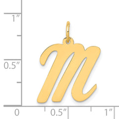 14K Large Script Initial M Charm