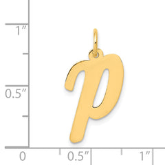 14K Large Script Initial P Charm