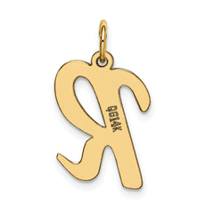 14K Large Script Initial R Charm