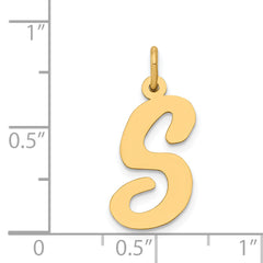14K Large Script Initial S Charm