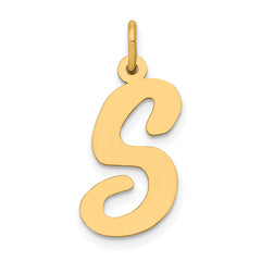 14k Large Script Letter S Initial Charm