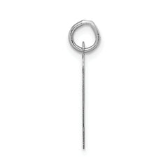 14K White Gold Large Script Initial P Charm