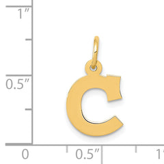 14K Small Block Letter C Initial Charm