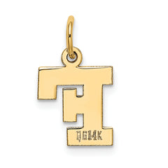 14K Small Block Initial F Charm