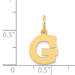 14K Small Block Initial G Charm