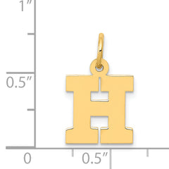 14K Small Block Initial H Charm