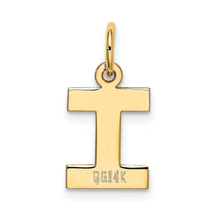 14K Small Block Initial I Charm