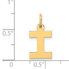 14K Small Block Initial I Charm