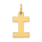 14k Small Block Letter I Initial Charm