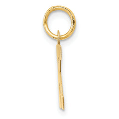 14K Small Block Initial K Charm