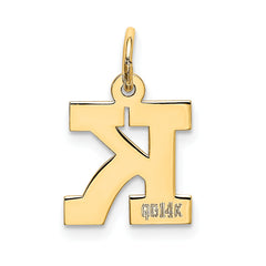 14K Small Block Initial K Charm