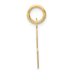 14K Small Block Initial L Charm