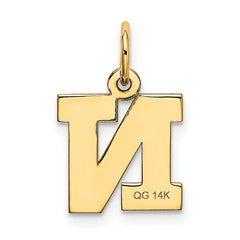 14K Small Block Initial N Charm