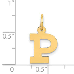 14K Small Block Initial P Charm
