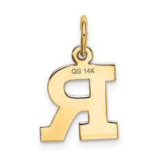 14K Small Block Initial R Charm
