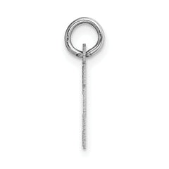 14K White Gold Small Block Initial H Charm
