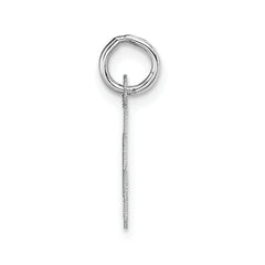 14K White Gold Small Block Initial J Charm