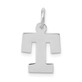 14KW Small Block Letter T Initial Charm