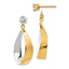 Oval Cubic Zirconia Dangle Jacket Earrings in 14K Yellow Gold - Sophia Jewelers