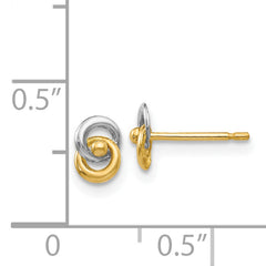 14k & Rhodium Love Knot Ear