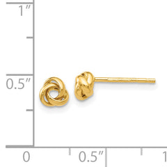 14k Polished Knot Post Earrings