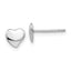 14k White Polished Heart Post Earrings