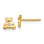 14k Bear with CZ Earrings