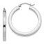 14k White Gold 3mm Polished Square Tube Hoop Earrings - Sophia Jewelers