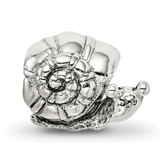 Sterling Silver 925 Snail Bead for Kids with Antiqued Finish Solid Cast