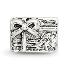 Sterling Silver 925 Kids Bead Antiqued Christmas Gift Charm