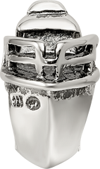 Sterling Silver 925 Boat Bead with Antiqued Finish